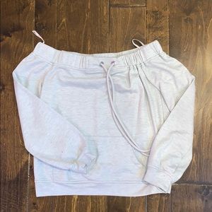 Off the shoulder sweatshirt